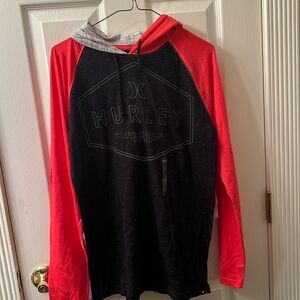 Hurley men’s small shirt with hoody long sleeve, very light weight